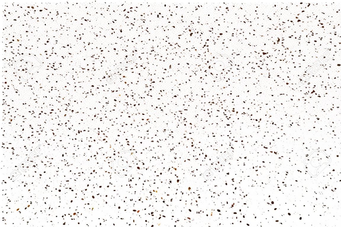 Coffee Color Grain Texture Isolated on White Background. Chocolate Shades Confetti. Brown Particles.