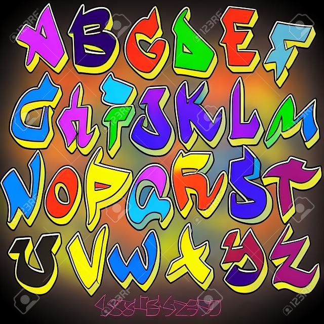 alfabeto carattere graffiti