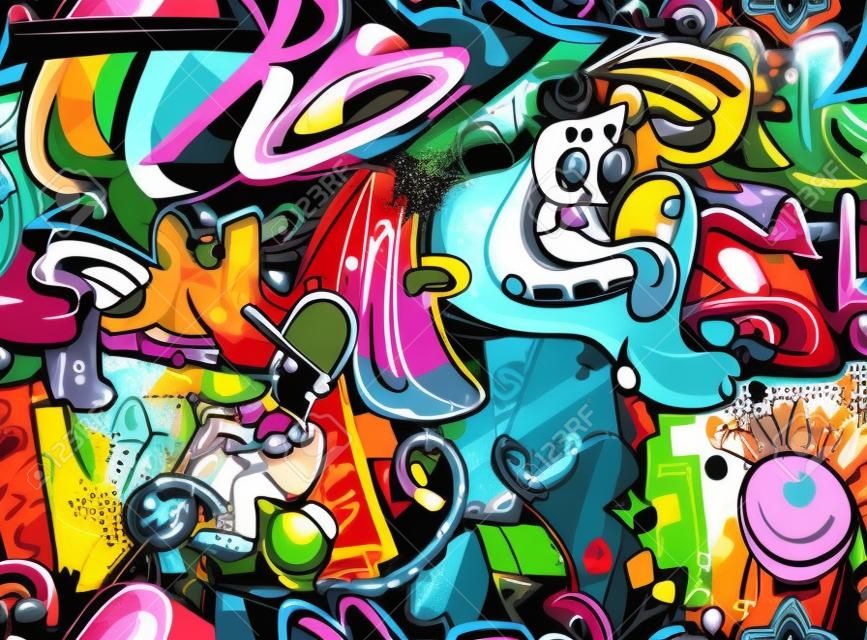 Graffiti-Wand Urban Art nahtlose Hintergrund