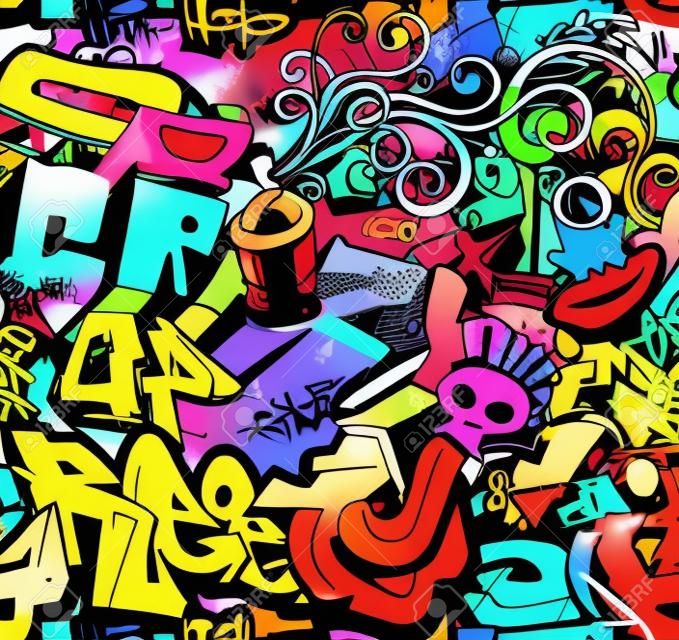 Graffiti wall art background hip-hop style de motif texture homogène