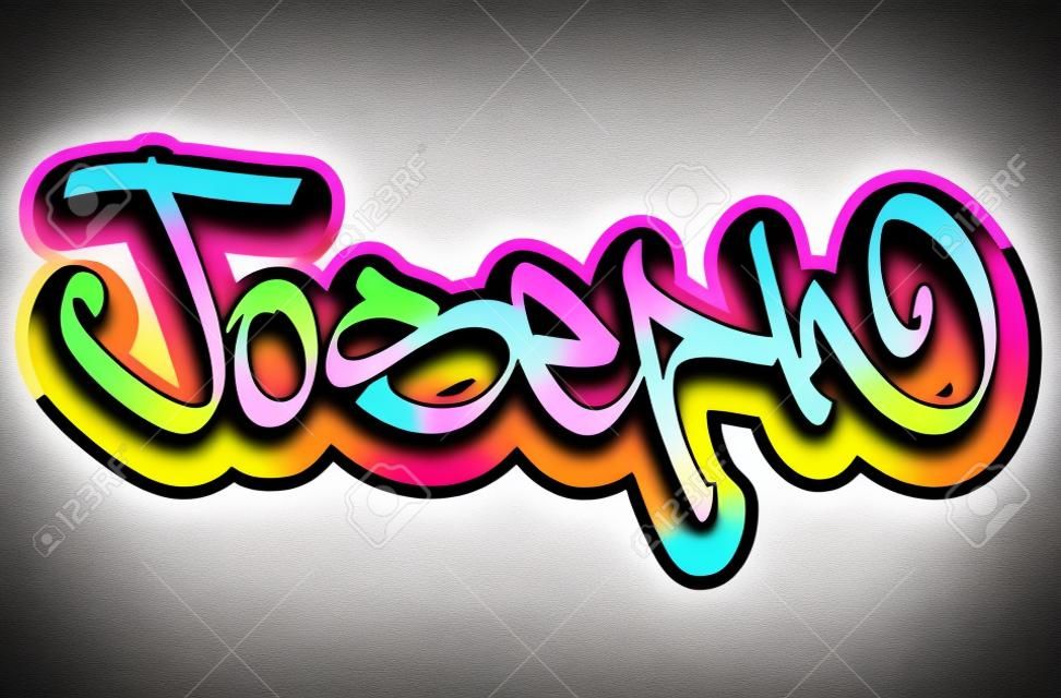 Graffiti lettertype stijl naam Hip-hop ontwerp template voor t-shirt, sticker of badge