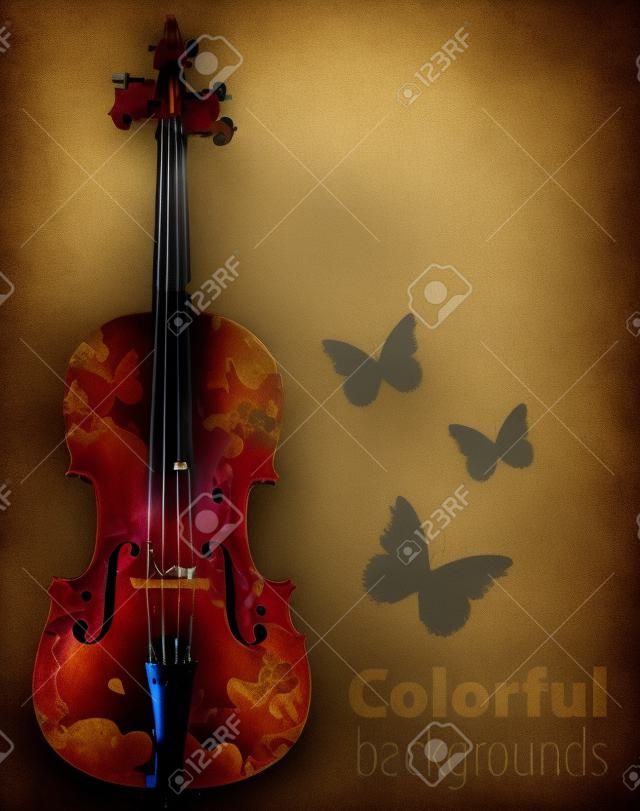 Cello, Violoncello Farbe Hintergrund