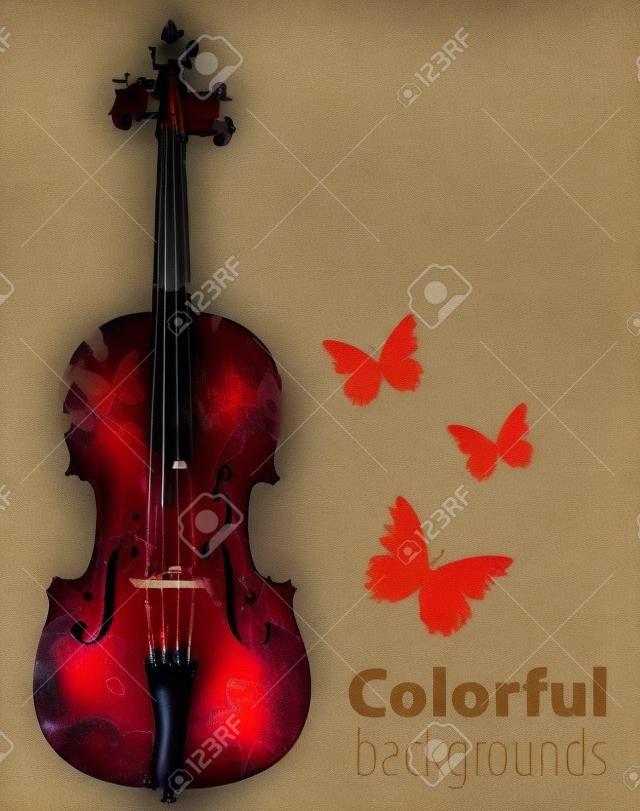 violoncelle, violoncelle couleur arrière-plan