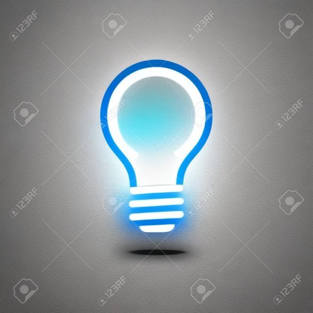 Glühbirnen-Symbol. Glühbirnenzeichen. Ideenkonzeptillustration
