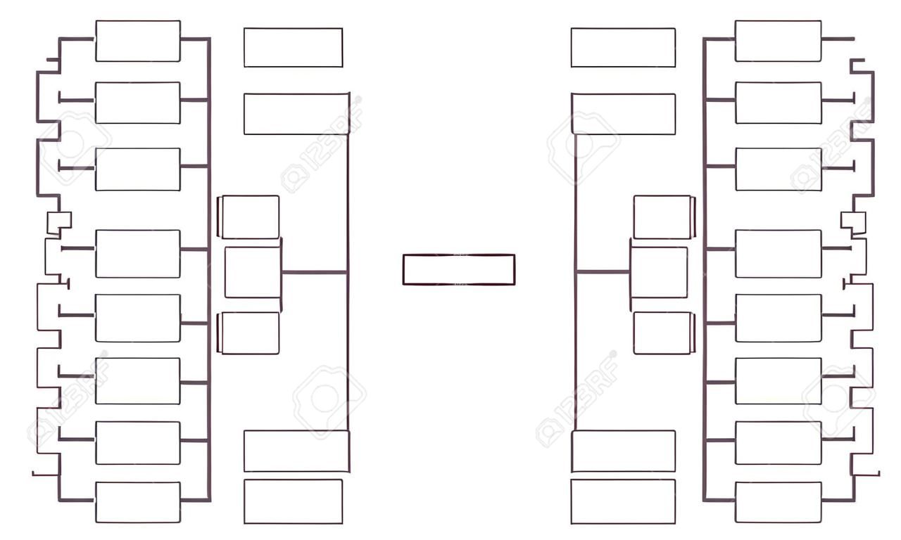 Tournament bracket. Empty template for competition charts