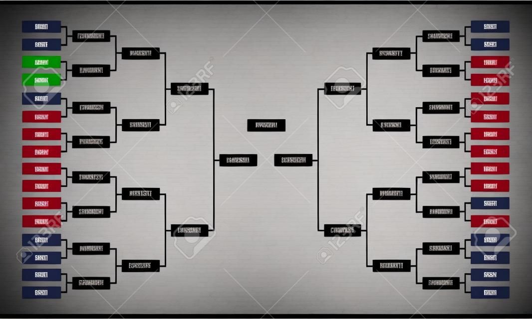 Tournament bracket. Empty template for competition charts