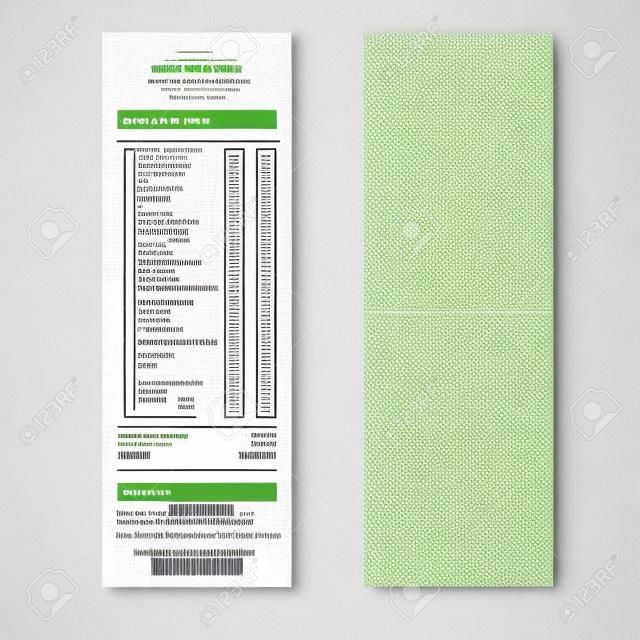 Template of a shop receipt. Mockup of a check from mall.