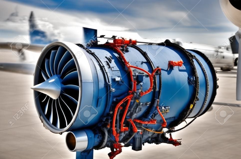Airplane Jet Engine closeup photo
