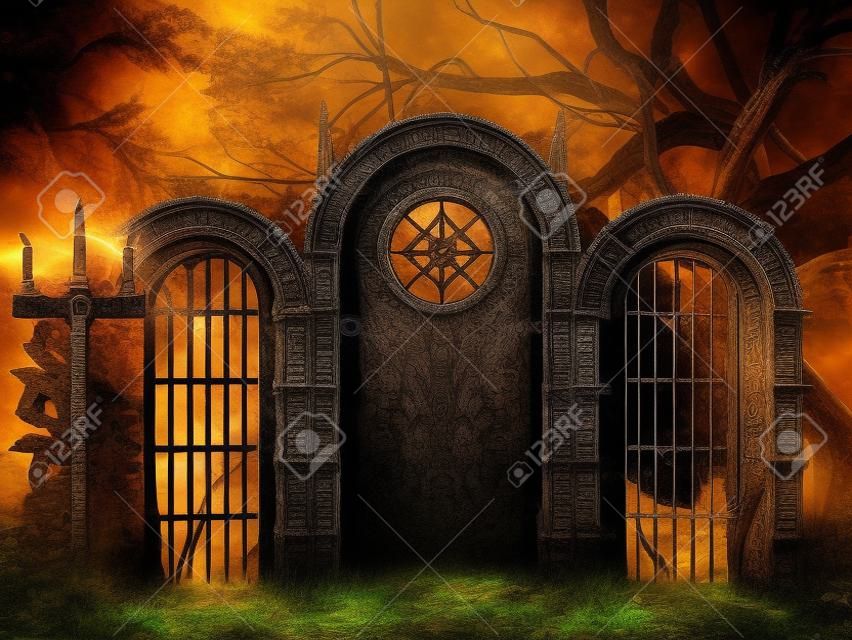 antigua Puerta - fondo gótico
