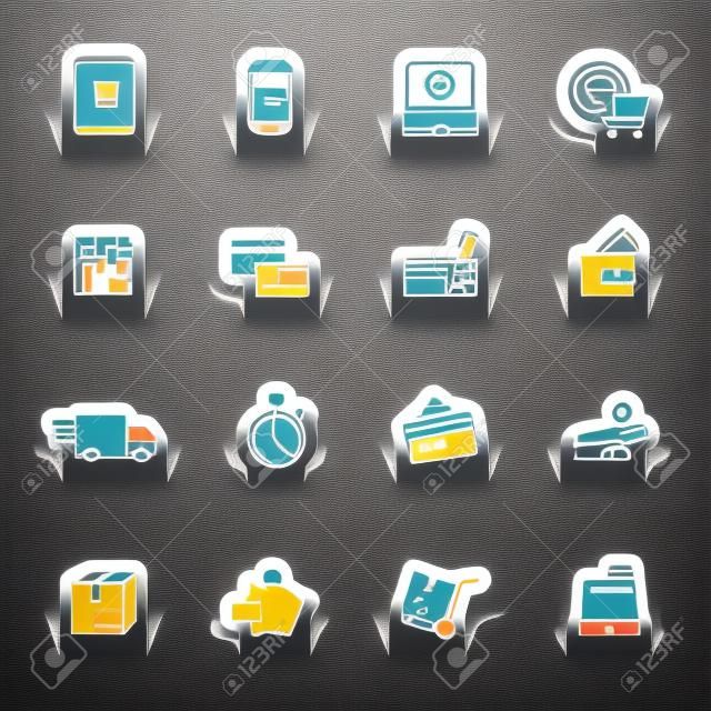 Paper Cut - Shopping icons