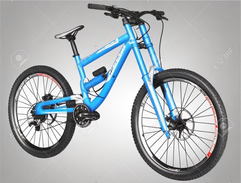 自行車有兩個輪子和盤式制動器減震器。它是分離的。