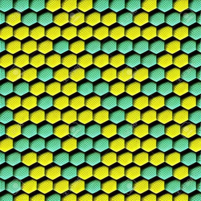 Honeycomb background from a bee hive. Vector illustration of geometric texture.