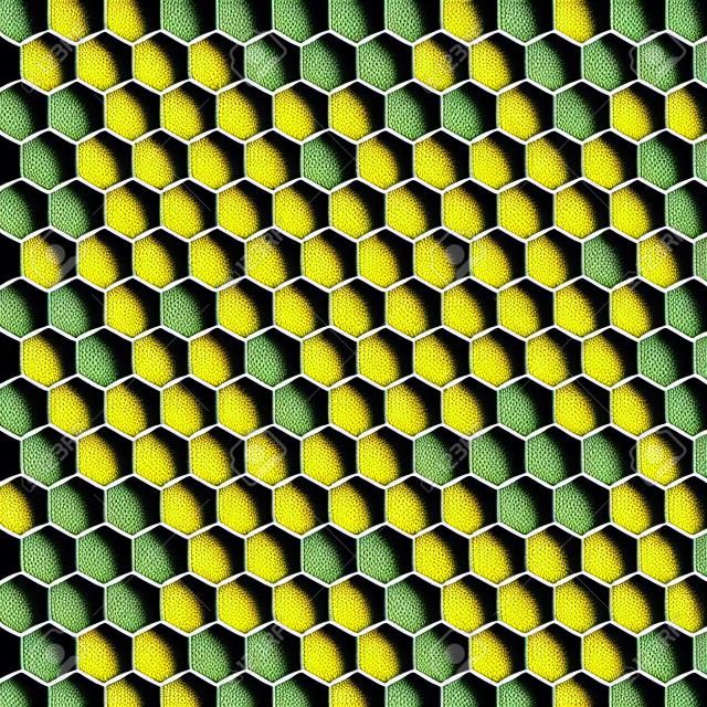 蜂の巣からのハニカムの背景。幾何学的なテクスチャのベクトルのイラスト。