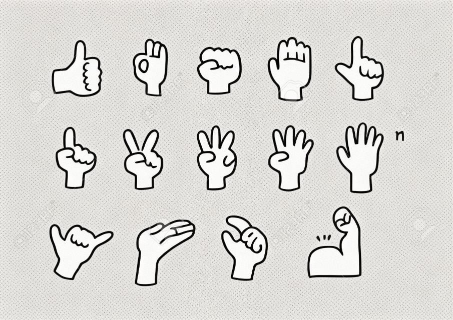 Hand drawn gesture illustration
