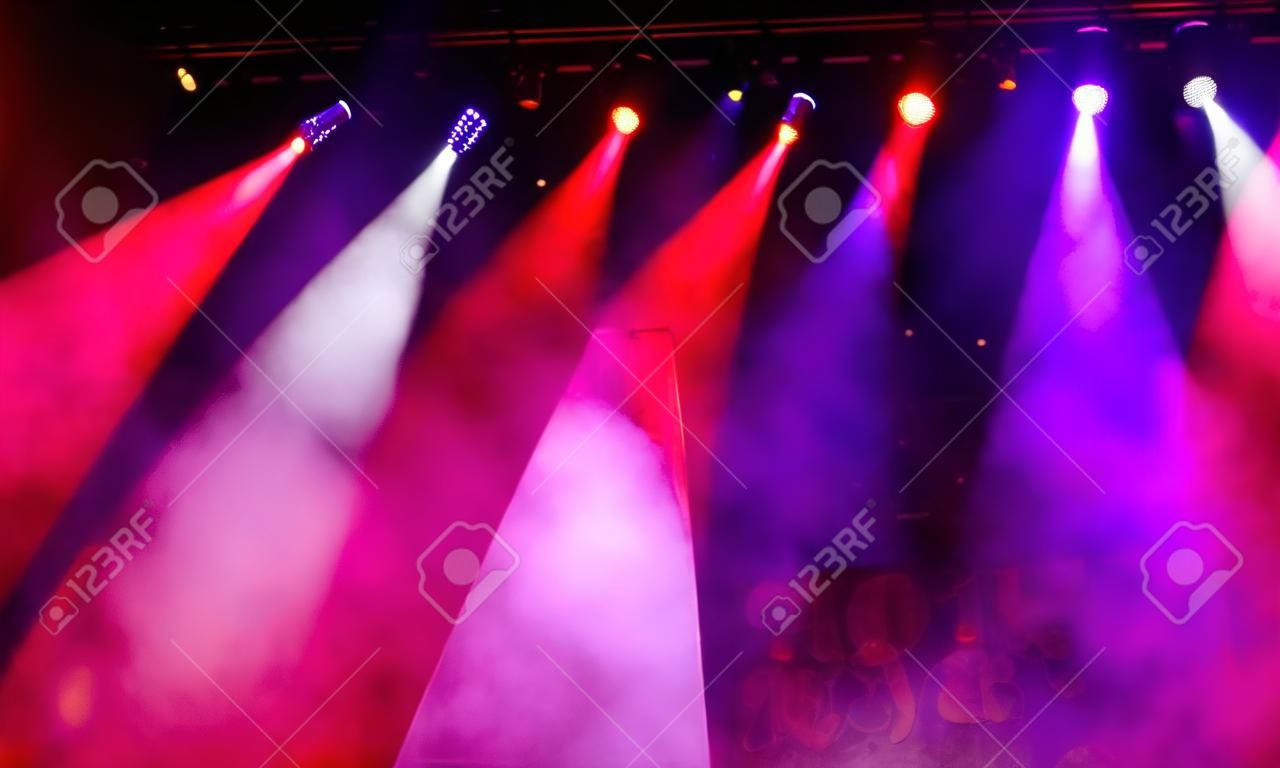 colorful lights in a concert stage