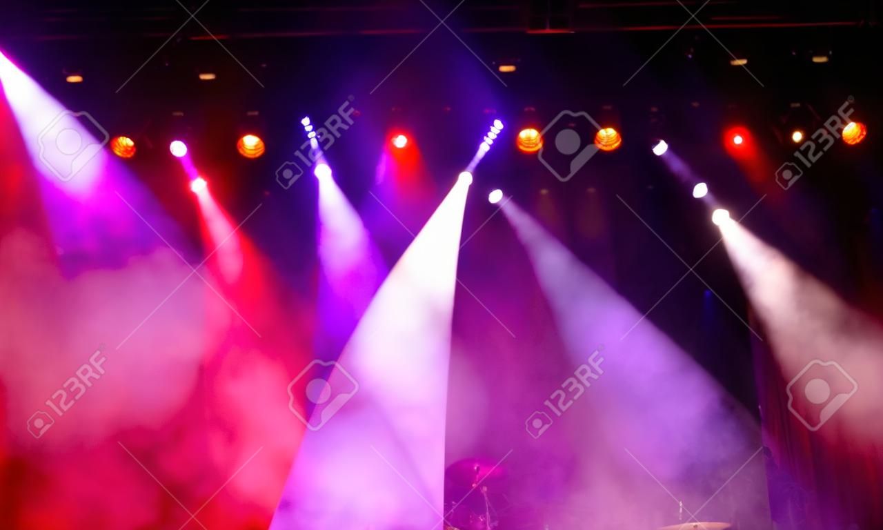 colorful lights in a concert stage
