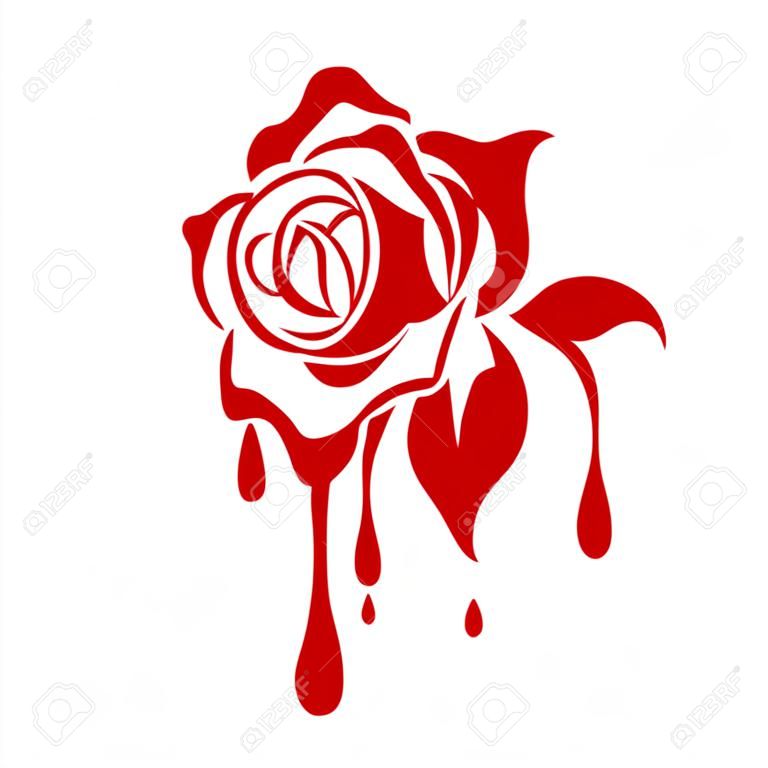有一滴血的玫瑰