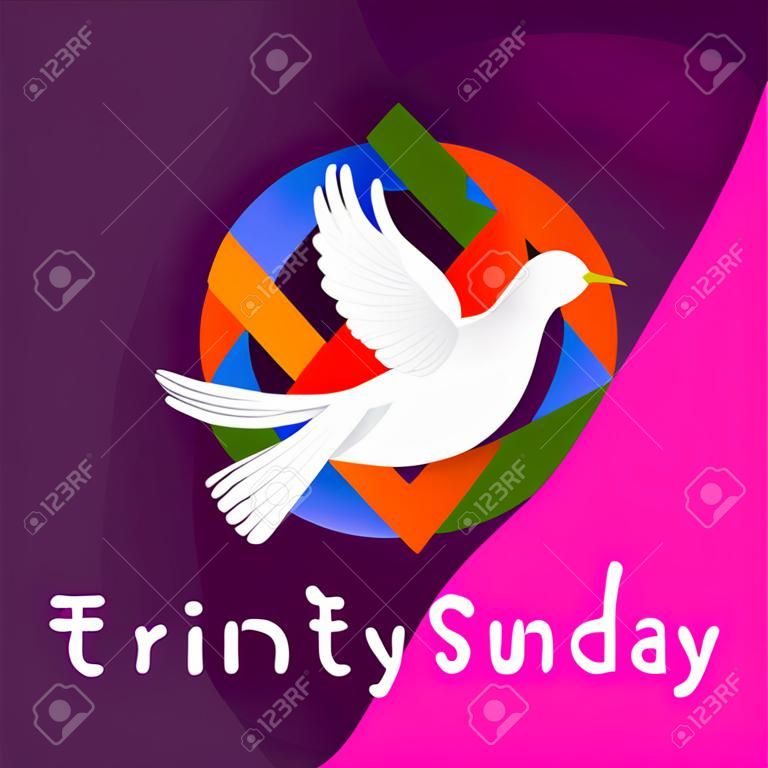 Vector illustration of a Background for Trinity Sunday.