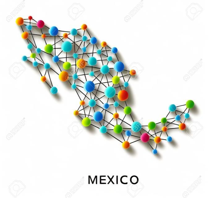 beyaz noktalı doku Meksika vector background