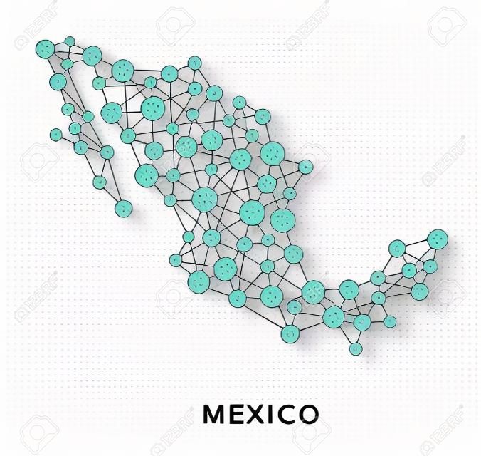 dotted texture Mexico vector background on white