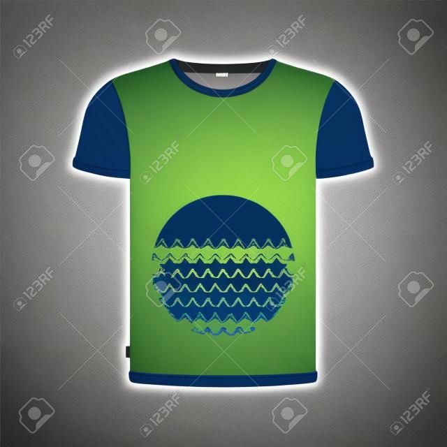 Vector casual t-shirt whith print. Easy editable and recolor.