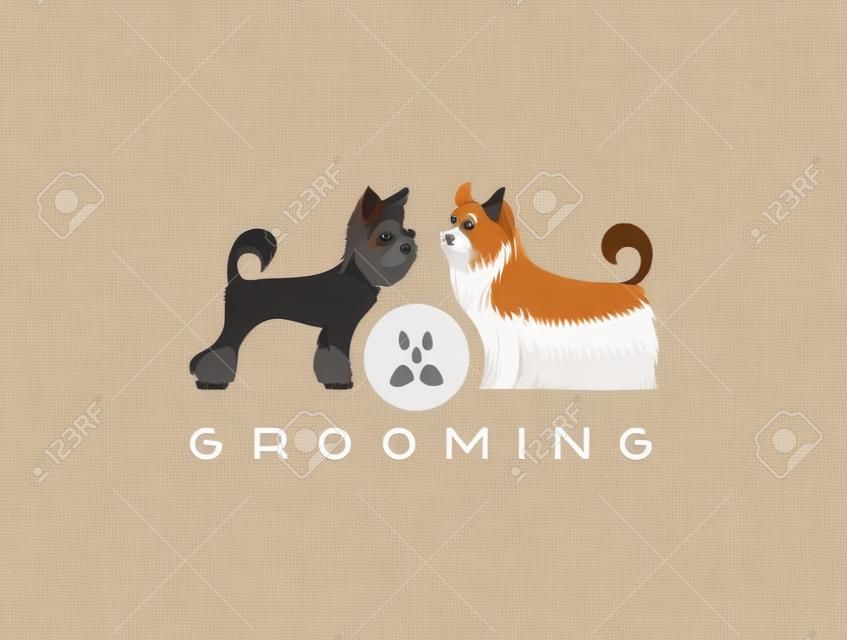 Version der oder Werbung für ein Friseur für Haustiere. Vektor, leicht umfärben.