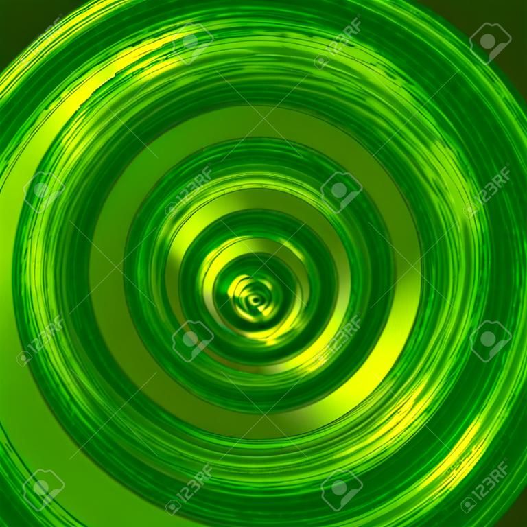Creative abstract green spiral artwork. Beautiful background illustration. Monochrome fractal image. Web elements design. For internet  web. Round shapes. Digital futuristic art. Computer screensaver. Modern decoration. Stylized spiral structure. Effect.