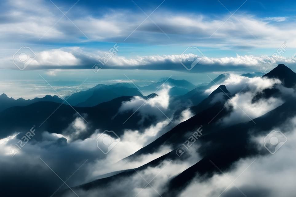 Cloud mountain and sky