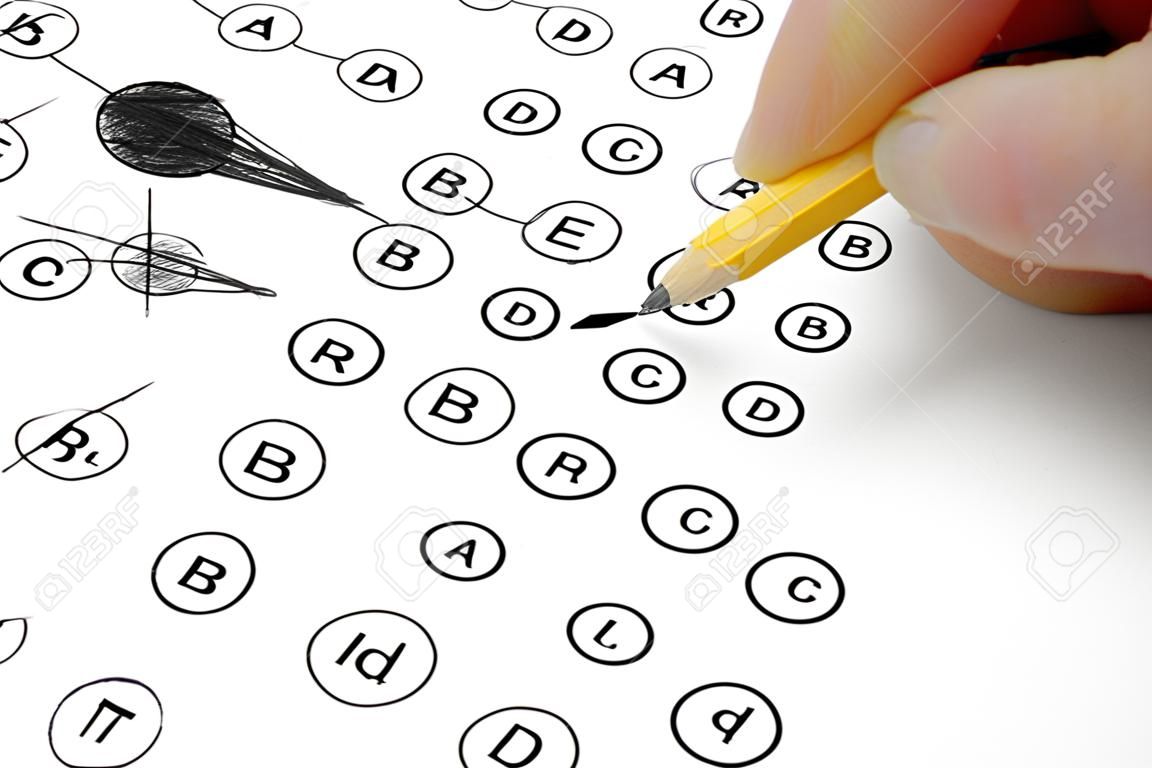 Filling out Answers on a Multiple Choice Test