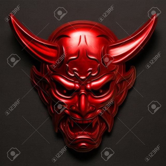 red japanese demon mask