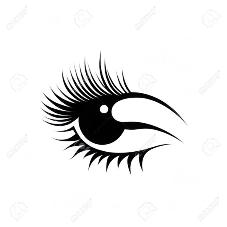 Eyelashes Logo Icon Template Vector