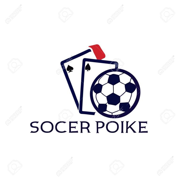 Soccer Poker logo vector template, Creative Poker logo design concepts