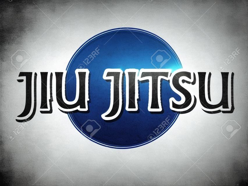 Jiu Jitsu testo con un carattere grafico vettoriale.