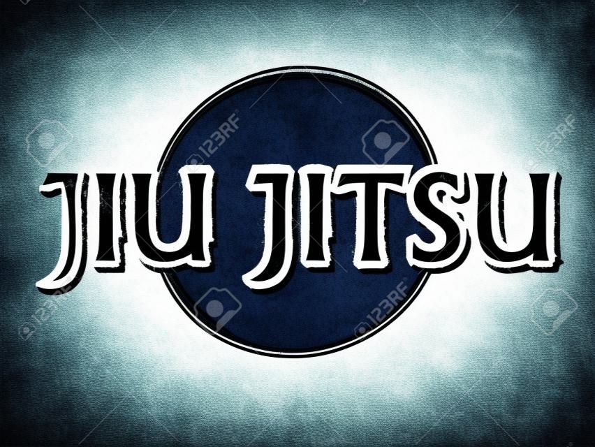 Jiu Jitsu testo con un carattere grafico vettoriale.