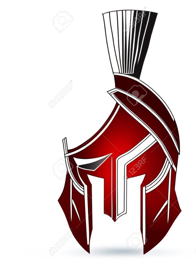 Roman or Greek Helmet , Spartan Helmet, Angry Warrior face graphic vector