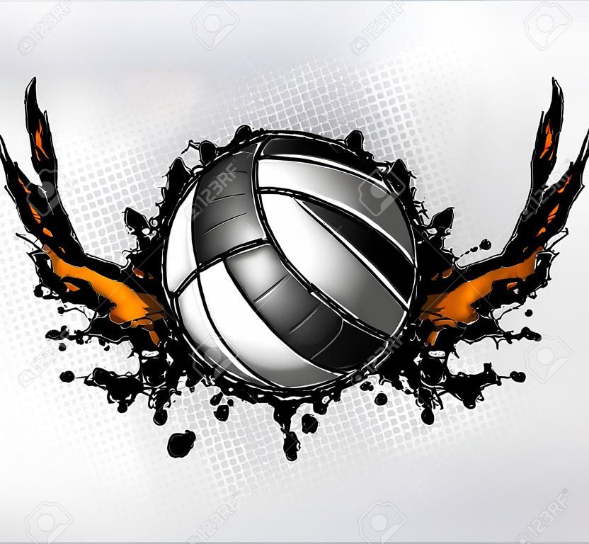 Volleyball Ball Set 6 Design Element Drawing