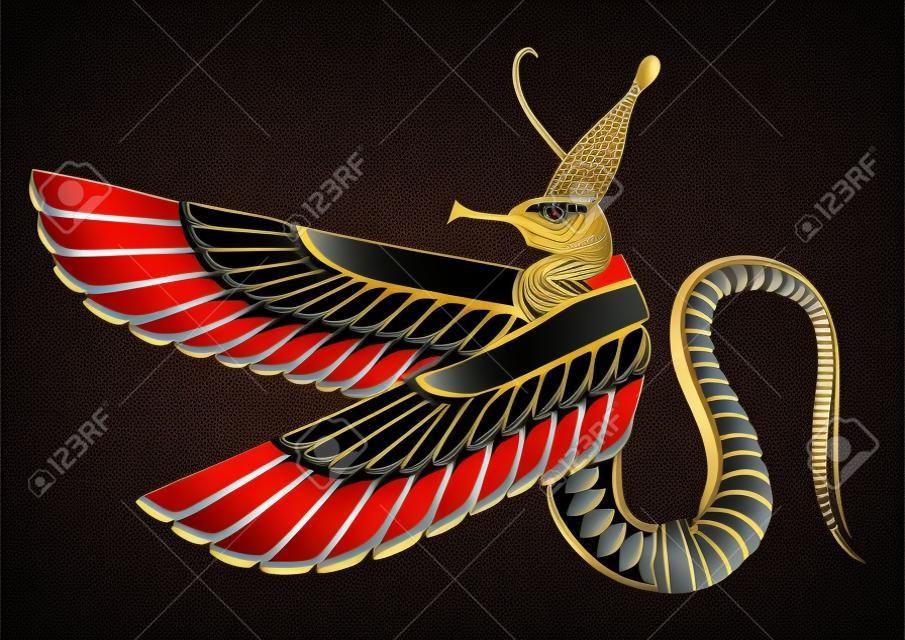 vector Egyptian demon - dragon