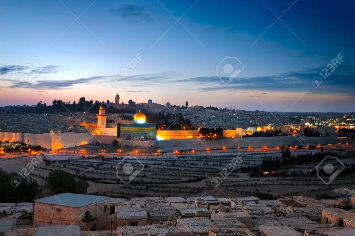 Vista para a cidade velha de Jerusalém. Israel