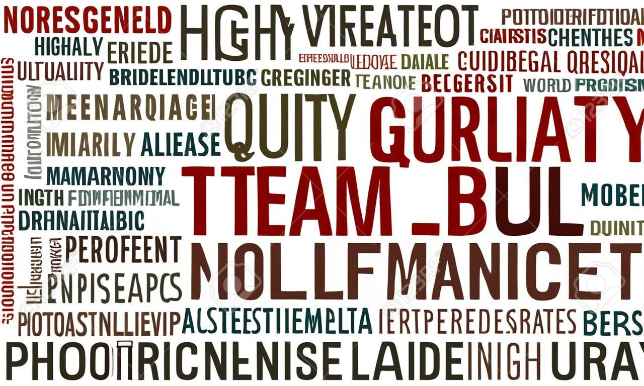 Word cloud of Team building related items