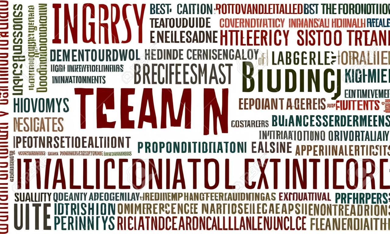 Word cloud of Team building related items