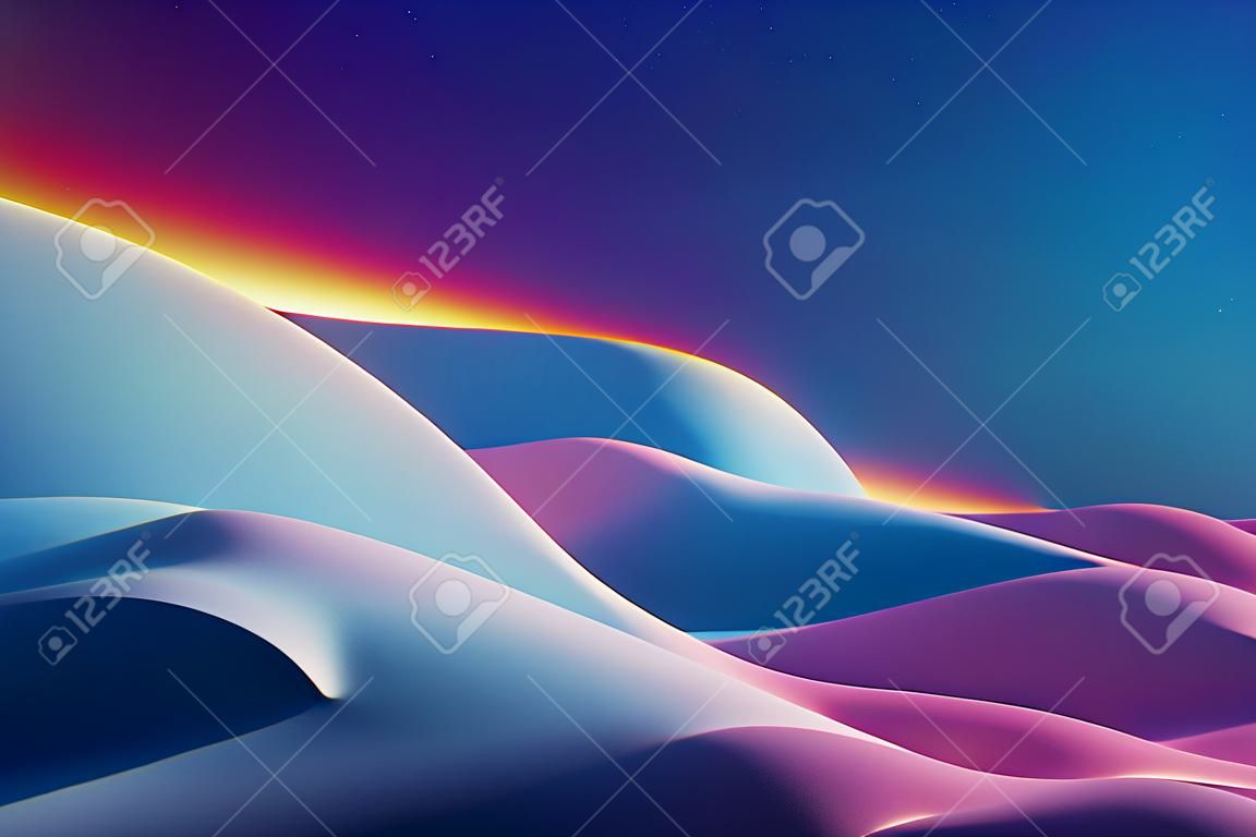 Beautiful colorful abstract wallpaper 3D rendering