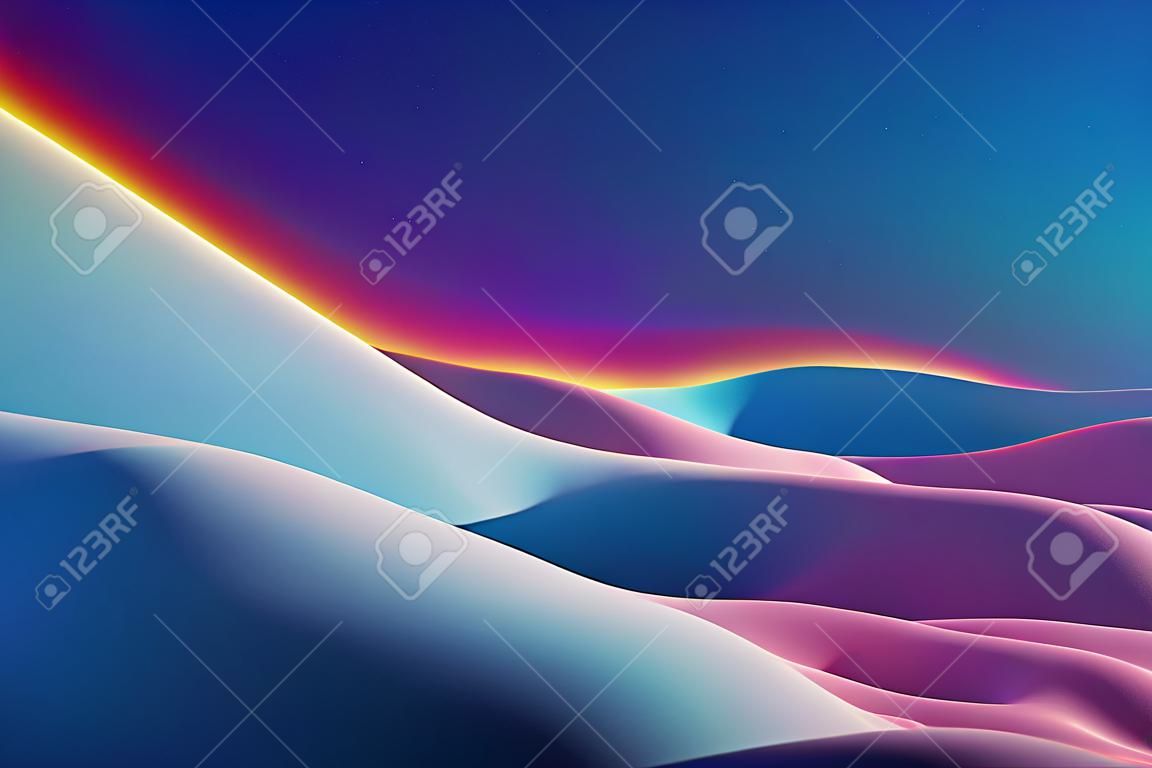Beautiful colorful abstract wallpaper 3D rendering
