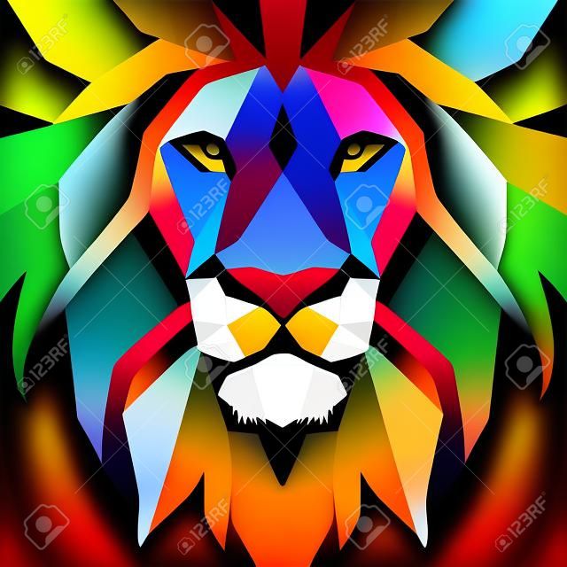 depicting lion abstract app icon