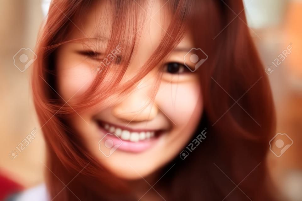 Smiling face of Asian girl