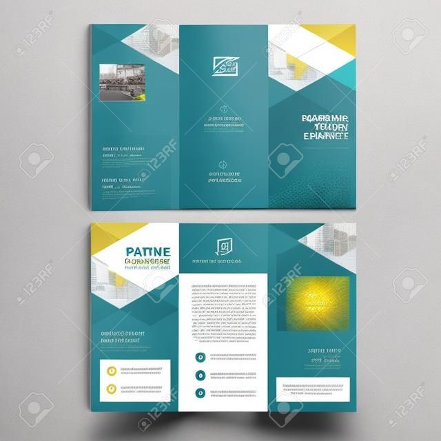 Conception de brochure, modèle de brochure, trois volets créatifs, brochure tendance