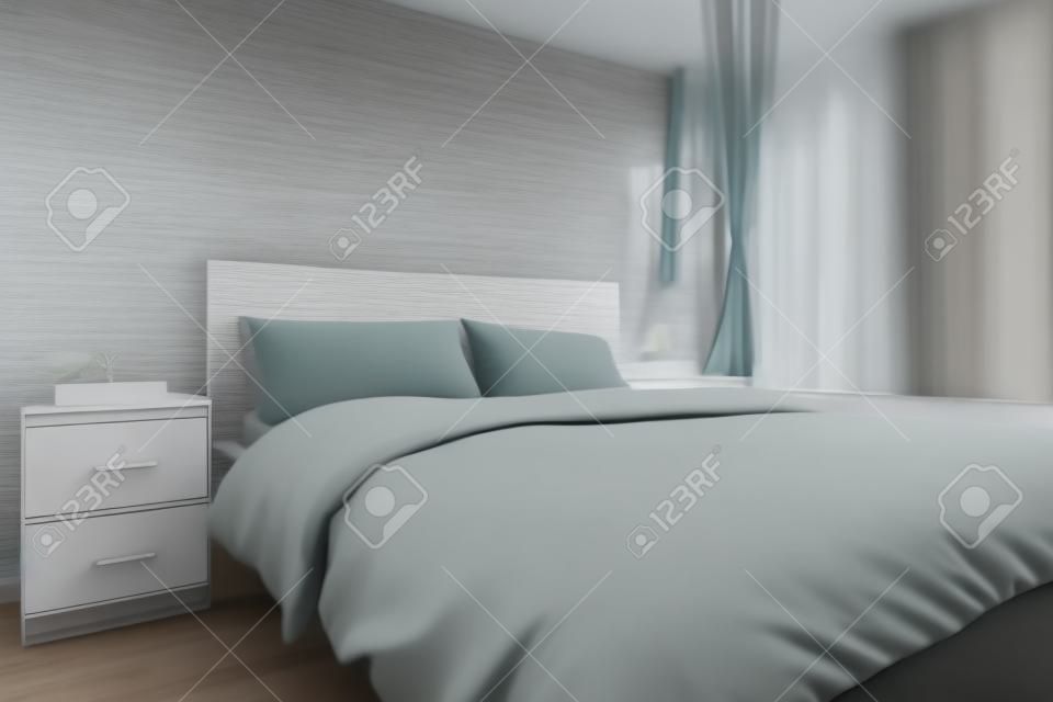 Abstract blur focus bed room interior background