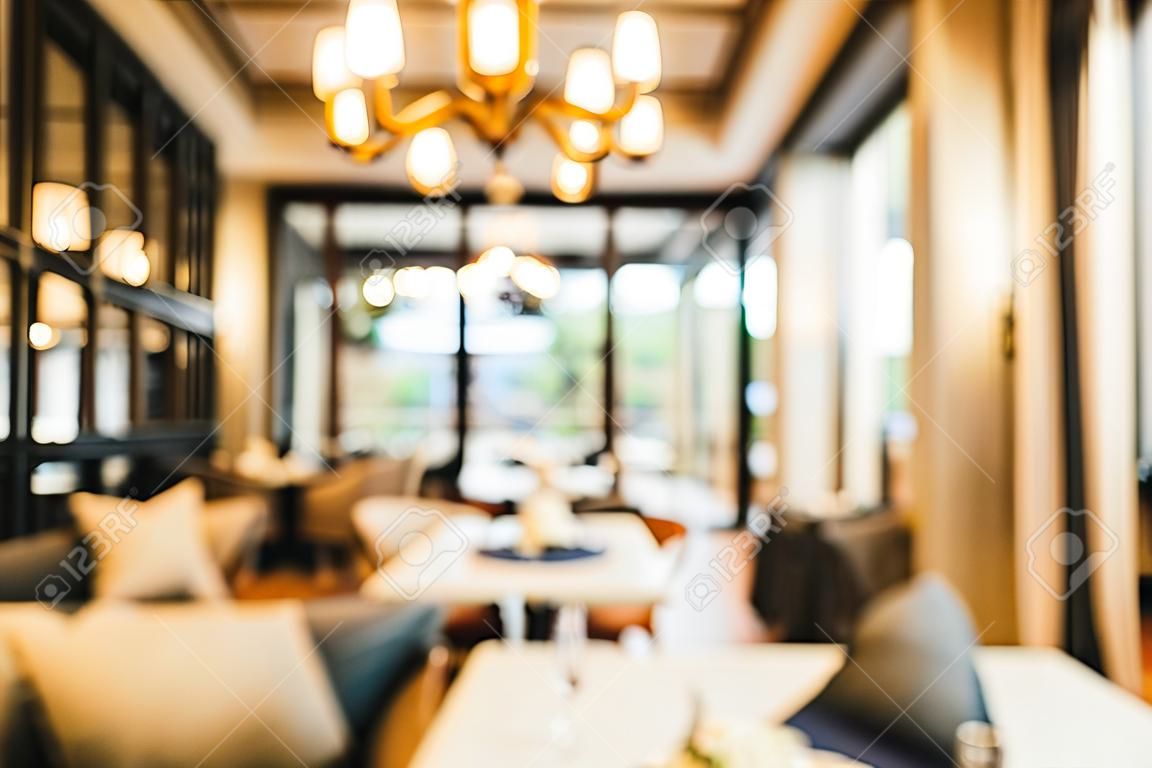 Abstract blur beautiful luxury restaurant interior for background - Vintage Light Filter