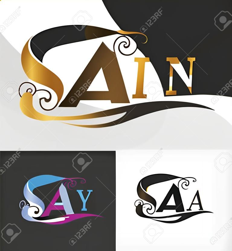 Beauty-Salon-Logo-Design mit weiblichen Gesicht in negativen Raum auf Buchstaben S. Passend für Beauty-Salon, Spa, Massage, Kosmetik und Beauty-Konzept mit Buchstaben s. Vektor-Illustration