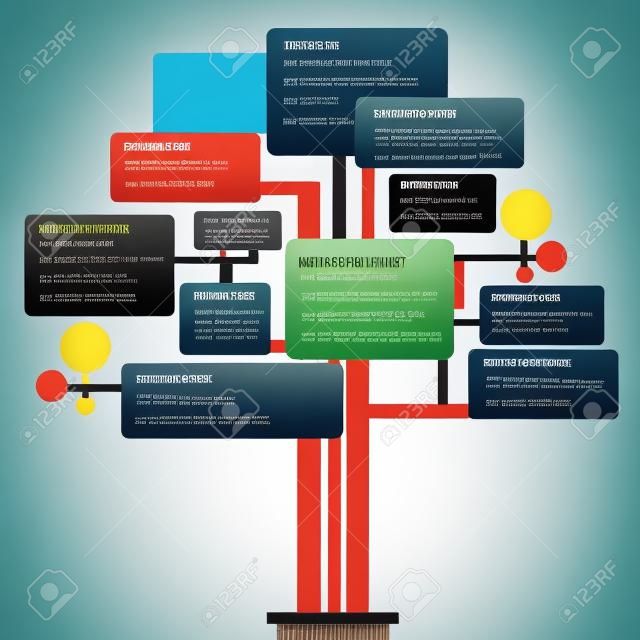 Infographic design, tree template for business and education concept
