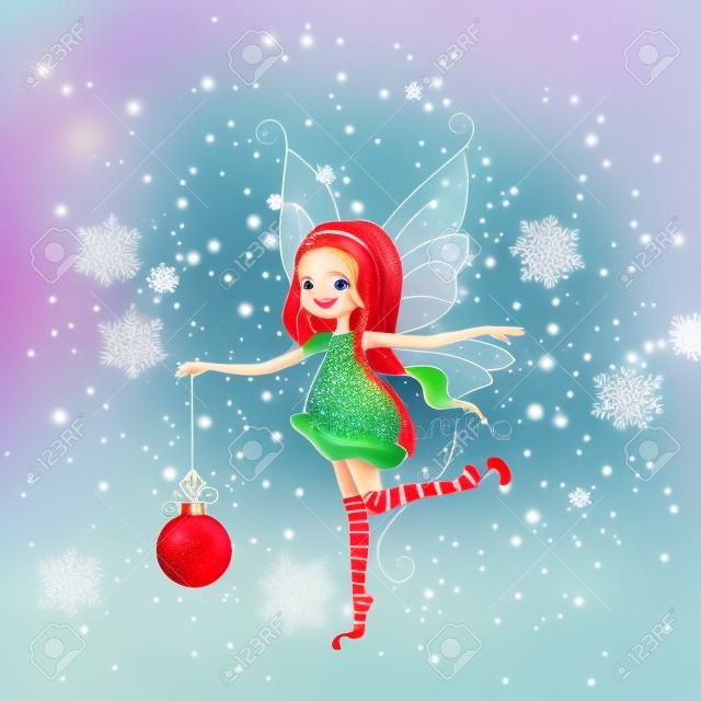 Cute little Christmas fairy.